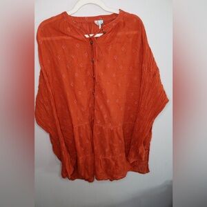 Anthropologie Rust Tunic Top